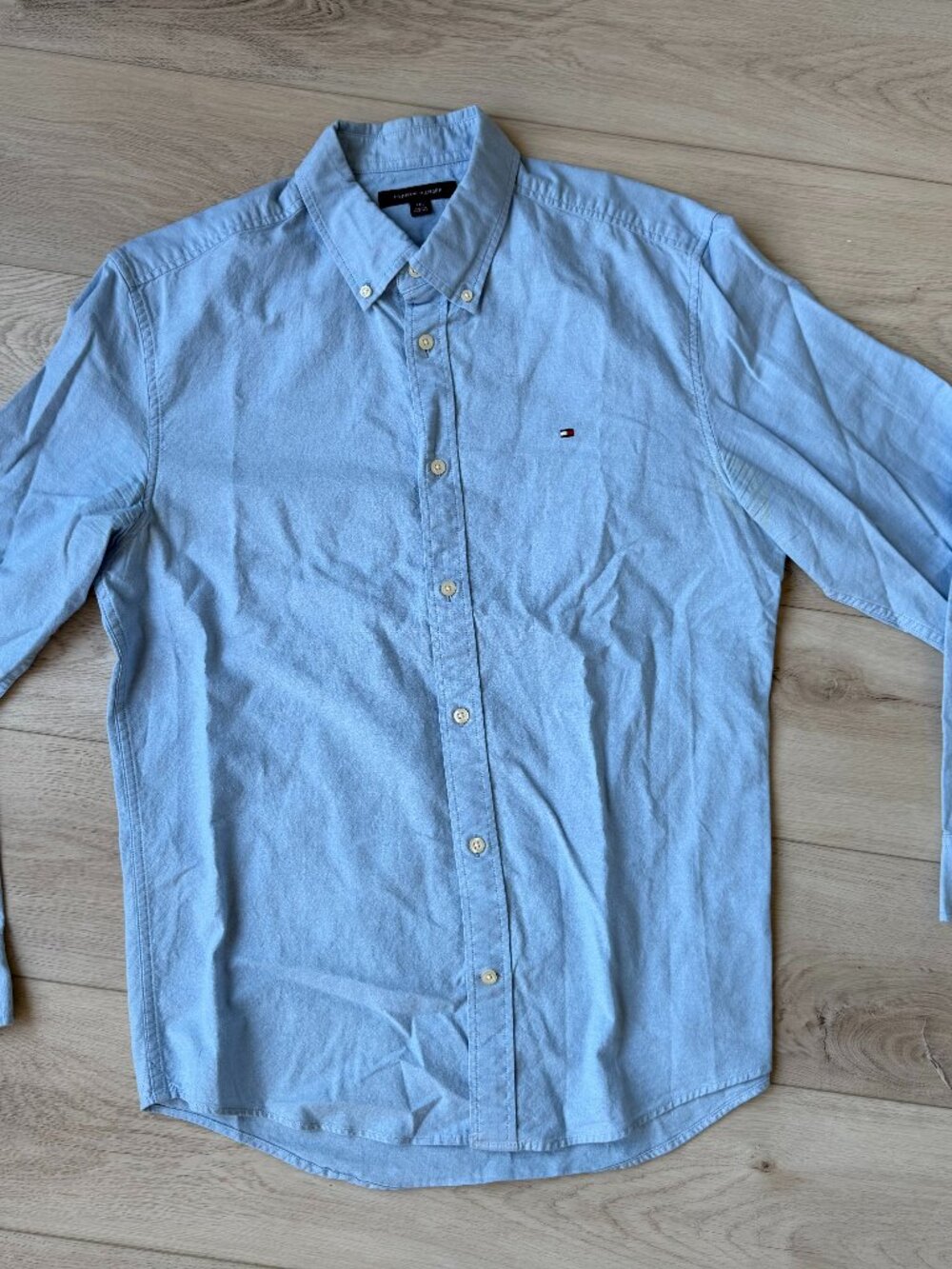 Tommy Hilfiger Blue Long Sleeve Button Up Shirt Men’s Used Fair